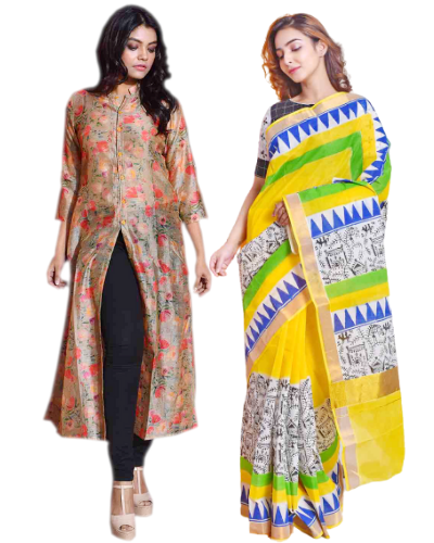latest fashion women kurtas, sarees kurta,a-line,layered,angrakha, asymmetrical