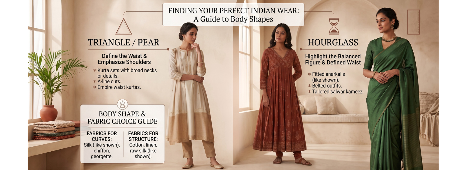 Read more about the article How to Choose the Right Ethnic Wear for Your Body Shape