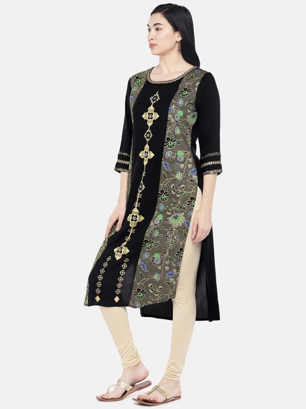 Black rayon kurti