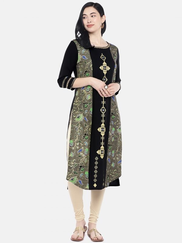 Black rayon kurti