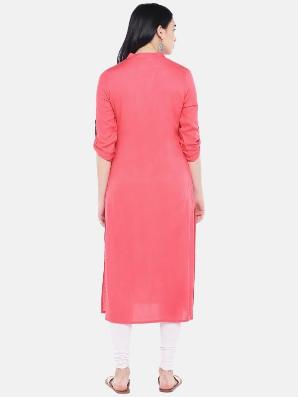 Peach rayon kurti