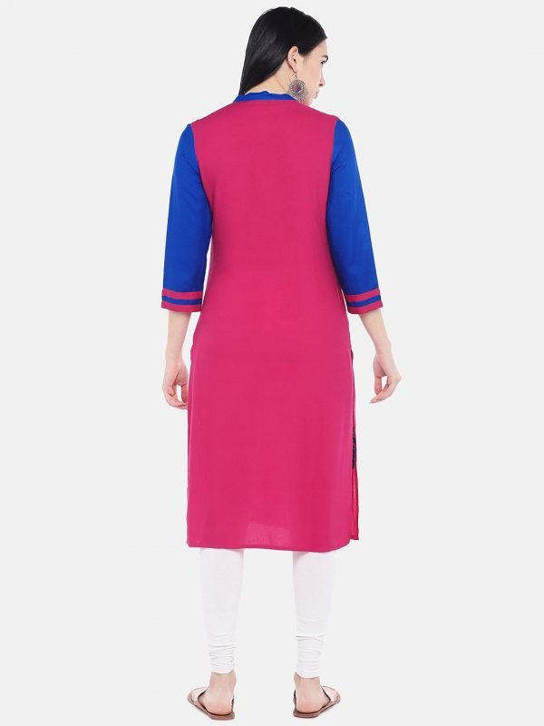 Pink rayon kurti