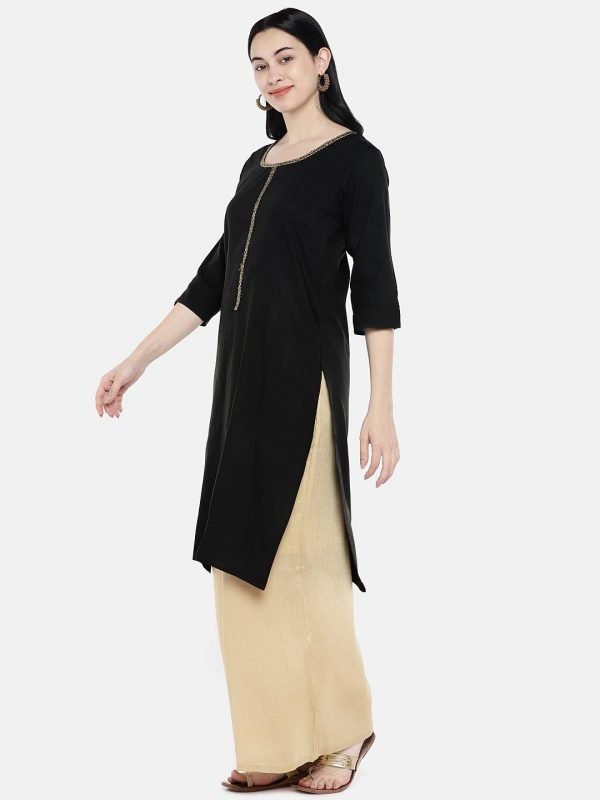 Black cotton Kurta