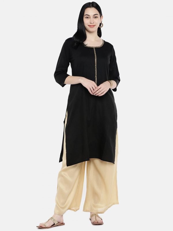 Black cotton Kurta