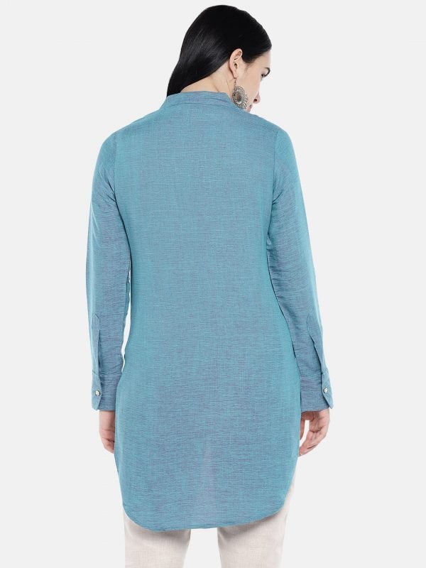 Blue rayon tunic