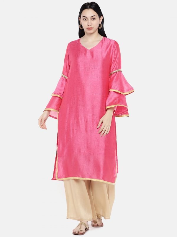 Bell sleeve straight kurta