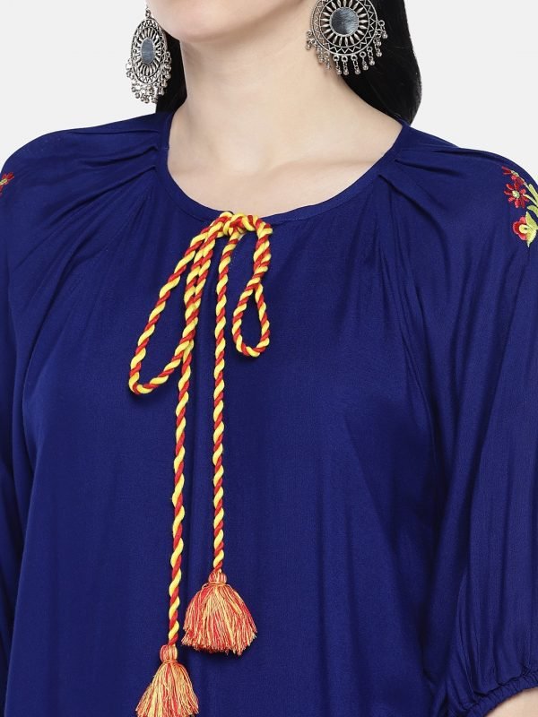 Blue rayon top