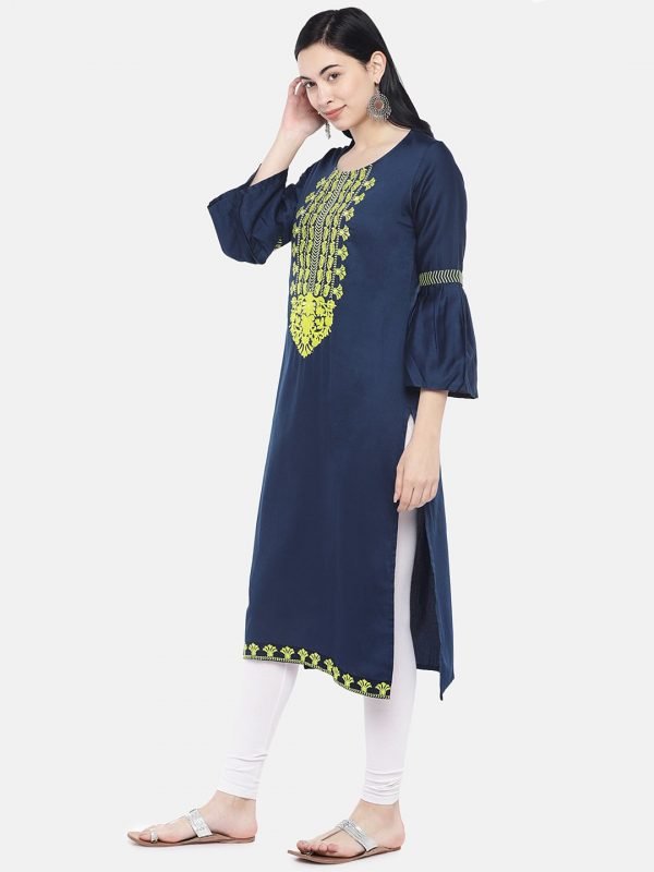 Navy Blue cotton kurti