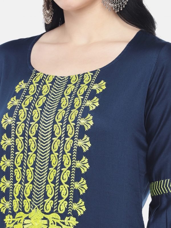 Navy Blue cotton kurti