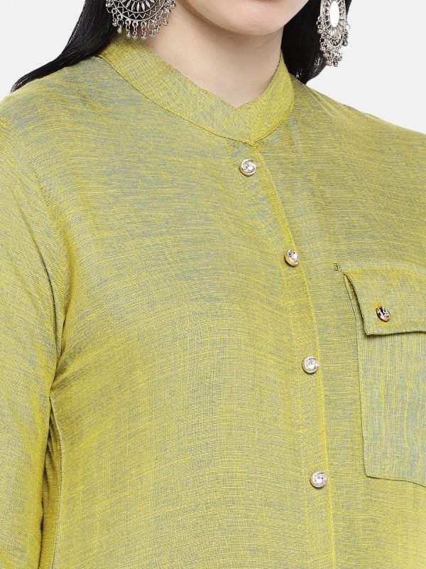 Green rayon tunic