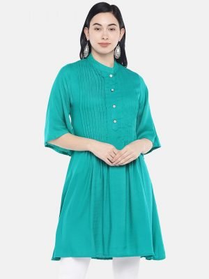 Green Pintuck Tunic