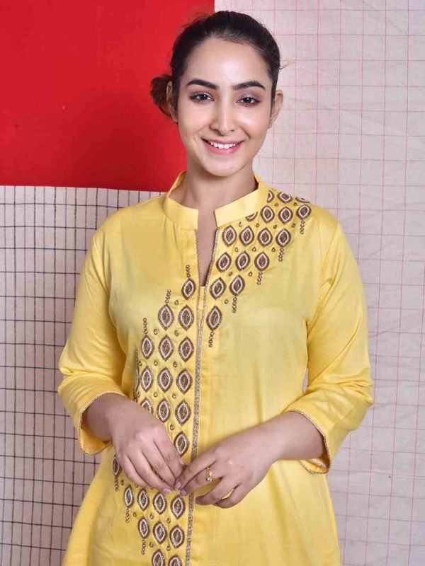 Lemon Yellow kurti