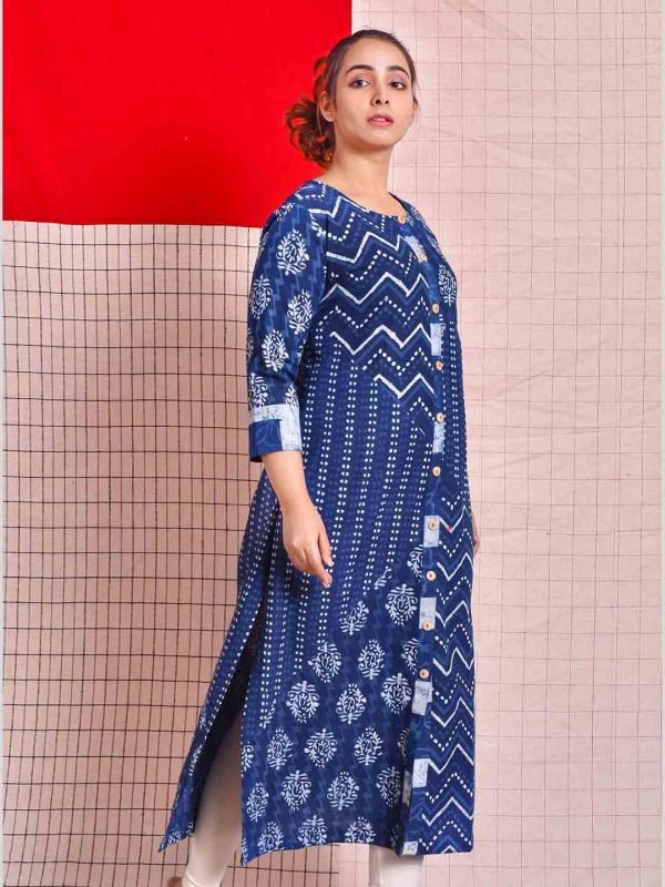 Indigo cotton kurti