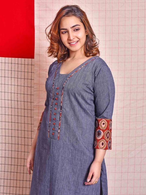 Blue Kurti with Plazzo