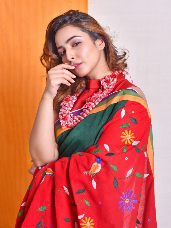 Embo. mangalgiri saree - Image 3