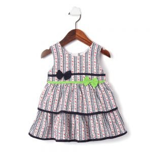 Tiered Dress with Bows