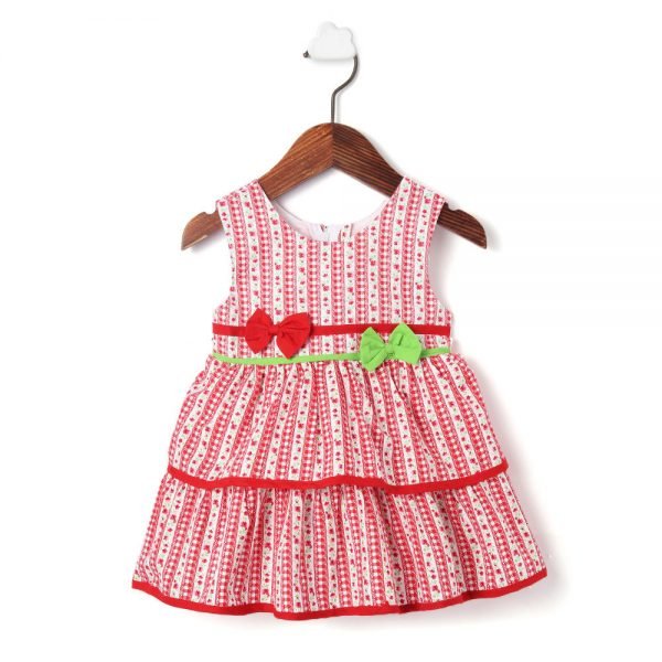 Tiered Dress with Bows