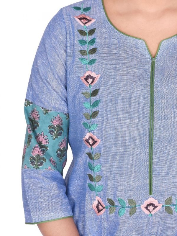 Ice blue Kurti