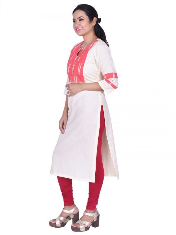 Offwhite Khadi Linen Kurti - Image 2