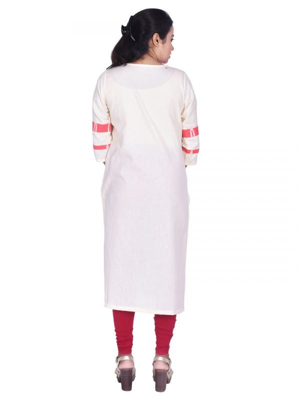 Offwhite Khadi Linen Kurti - Image 4