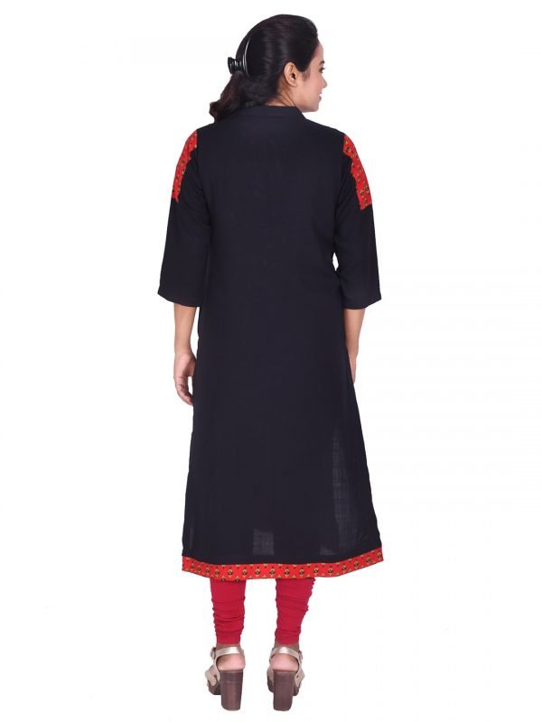 Black Embroidered Kurti - Image 6