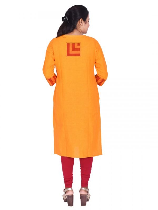 Yellow Handloom Kurti - Image 5