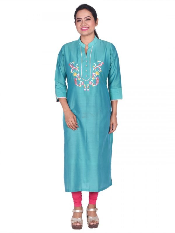 Straight fit chinese collar kurta