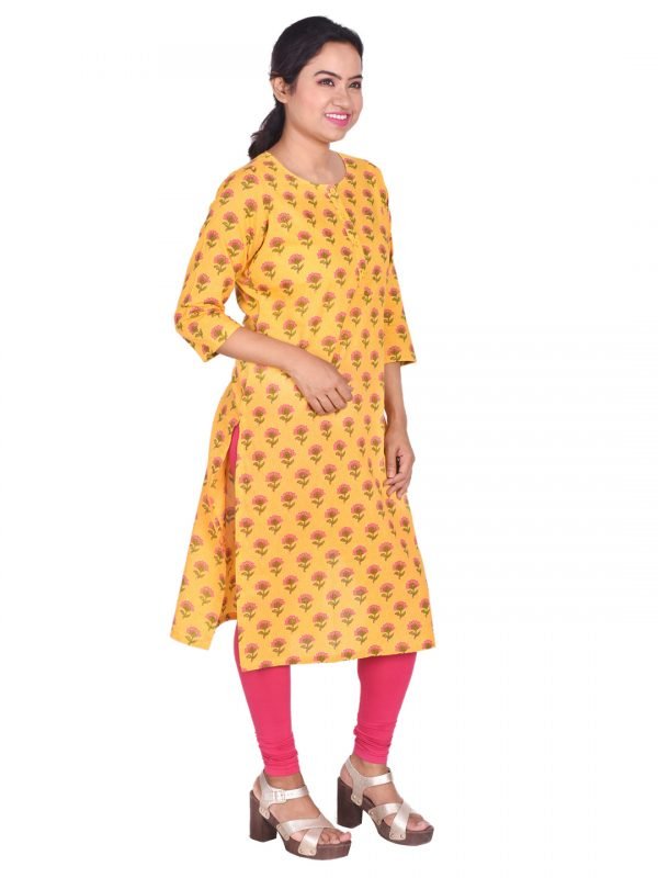 Jaipuri Print Cotton Kurti - Image 2