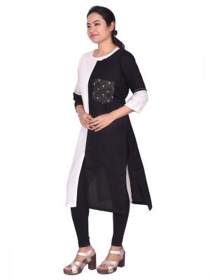 Black-White kurti