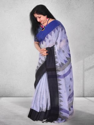 Pure Linen Jamdani Saree