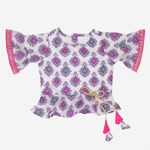 Fuschia Dhoti Top Set