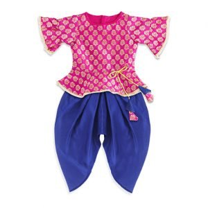 Fuschia Dhoti Top Set