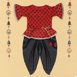 Maroon Dhoti Top Set