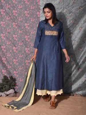 Angrakha Floral Kurti