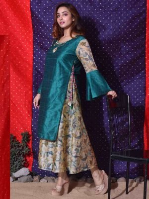 Green Double Layered Kurta