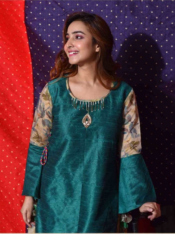 floral jacket style kurti