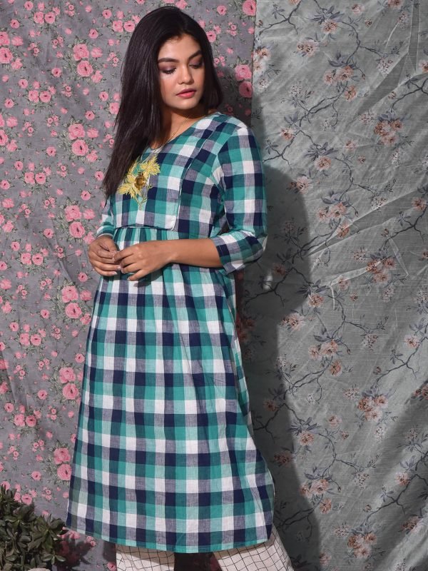 Smoking Checkered Box Kurti