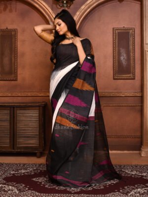 Black Ikkat Saree