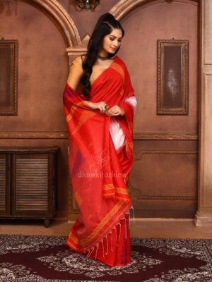 Red Ikkat Saree