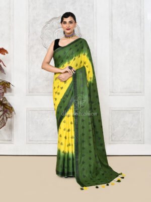 Yellow Jamdani Cotton Saree