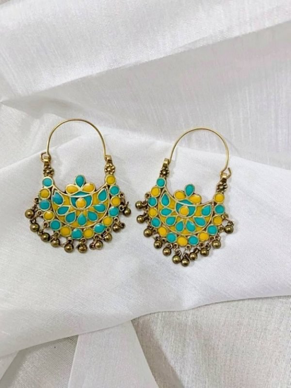 Turquoise Yellow Chandbalis