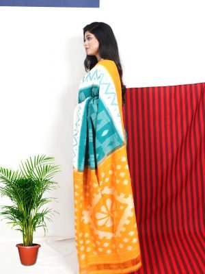 Green Pachampalli Ikat Saree