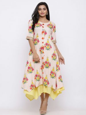 Asymmetrical Printed Dress