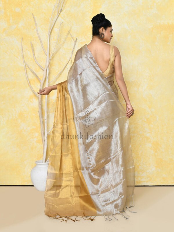 Gold tissue saree