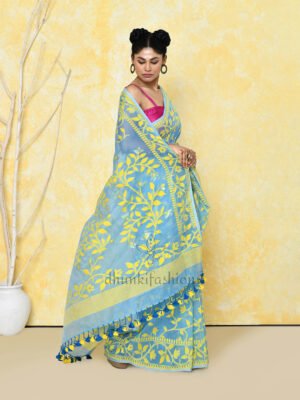 Sky Blue Jamdani Saree