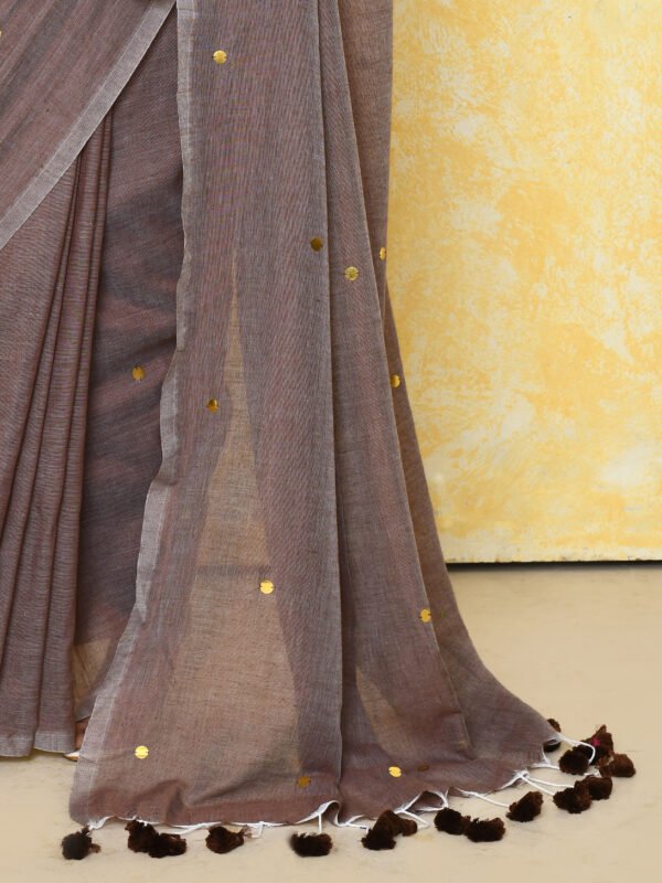 Pure cotton sequin saree