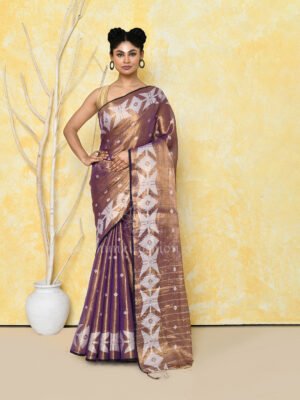 Gold Tissue Jamdani Saree