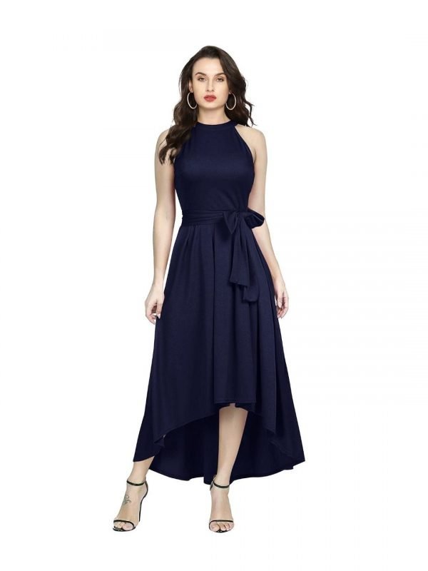 Blue Halter Neck Gown