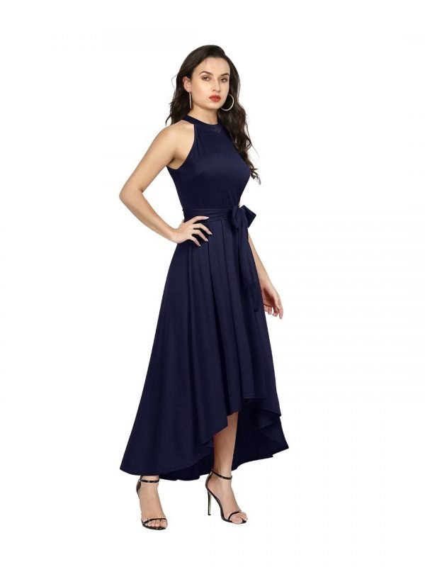 Blue Halter Neck Gown - Image 3