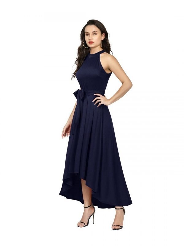 Blue Halter Neck Gown - Image 2